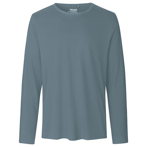 Męska koszulka z długim rękawem dopasowana NE61050 - Teal