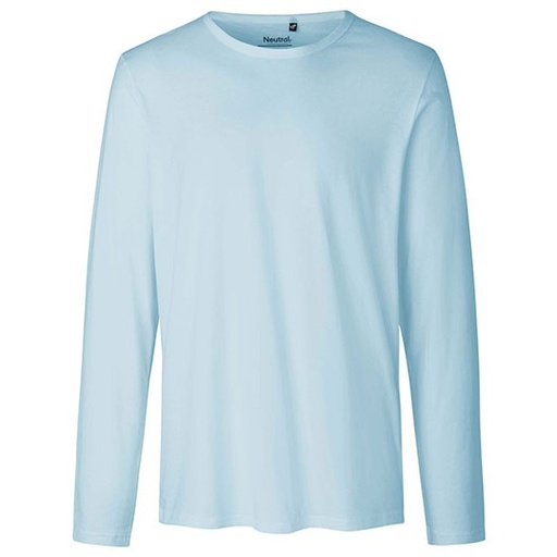 Koszulka z Długim Rękawem Dopasowana Bawełna Organiczna NE61050 - Light Blue