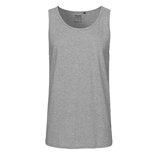 Męski tank top dopasowany bawełniany NE61300 - Sport Grey