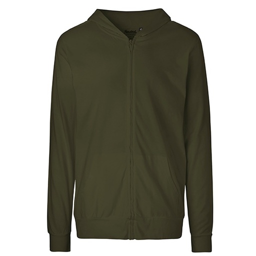 Bluza Unisex z Kapturem i Zamkiem Bawelna Fairtrade NE62301 - Military