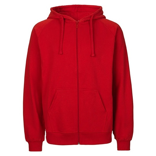 Bluza Rozpinana z Kapturem Bawelna Organiczna Fairtrade NE63301 - Red