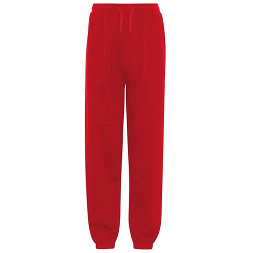 Spodnie Dresowe Unisex Luzny Kroj Bawełna Organiczna NE74003 - Red