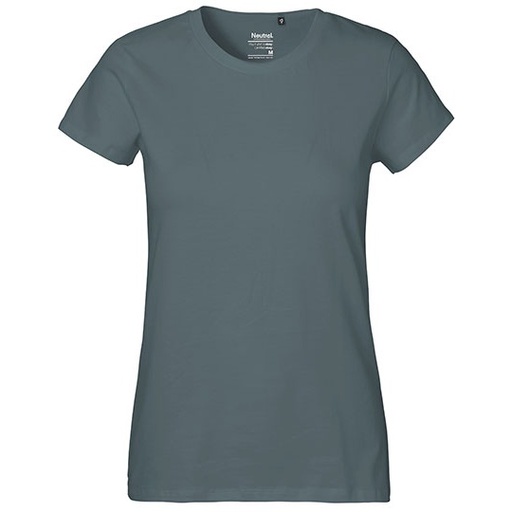 T-shirt Damski Klasyczny Bawełniany NE80001 - Teal