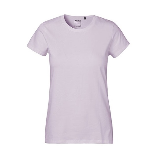 T-shirt Damski Klasyczny Bawełniany NE80001 - Dusty Purple