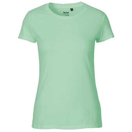 Damski t-shirt z bawełny NE81001 - Dusty Mint