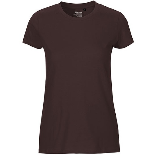 Koszulka Damska Dopasowana Bawelna Organiczna NE81001 - Brown