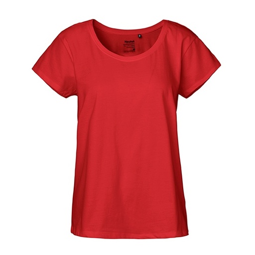 T-shirt Damski Oversize Bawełna Organiczna NE81003 - Red