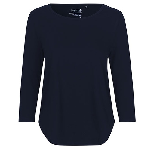 Damski T-shirt z rękawem 3/4 NE81006 - Navy