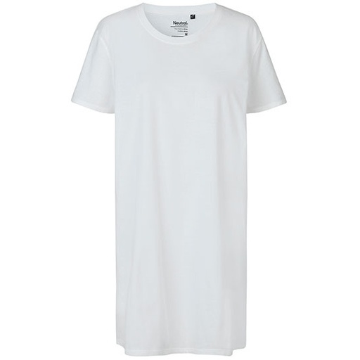 Długi damski T-shirt NE81020 - White