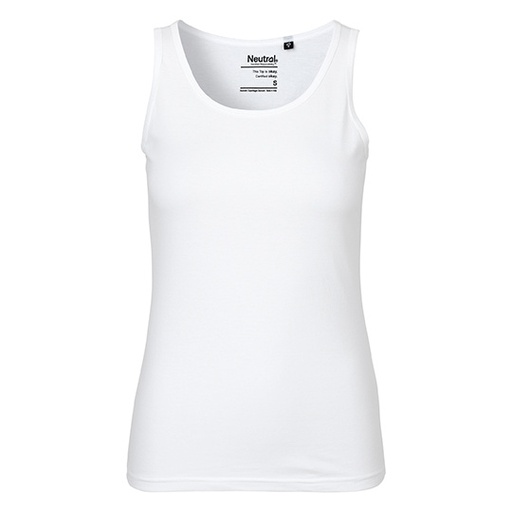Top Damski Dopasowany Bawełna Organiczna NE81300 - White