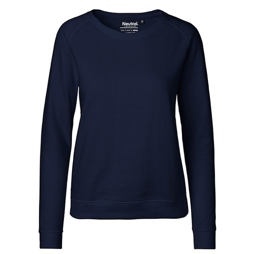 Bluza Damska Klasyczna Raglanowa Bawełniana Ekologiczna NE83001 - Navy