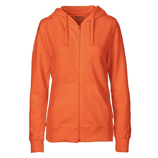 Damska bluza z kapturem na zamek NE83301 - Orange
