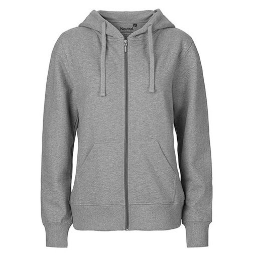 Damska bluza z kapturem na zamek NE83301 - Sport Grey