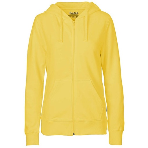 Bluza Damska z Kapturem Rozpinana Bawelniana NE83301 - Dusty Yellow