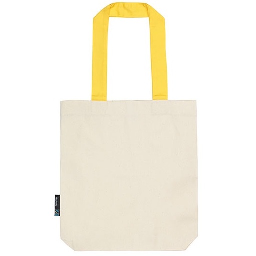 [NE90002-1000279290] Torba Diagonalna Bawełniana Fairtrade NE90002 - Nature & Yellow
