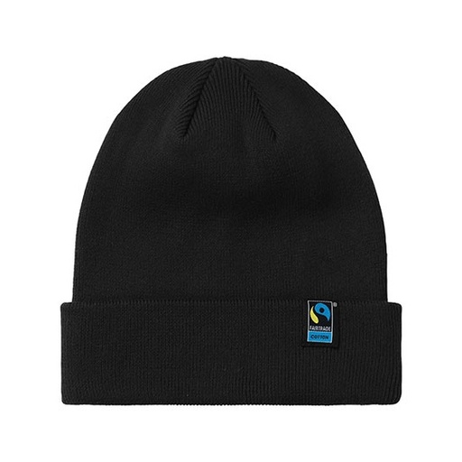 Czapka beanie z bawełny NE93055 - Black