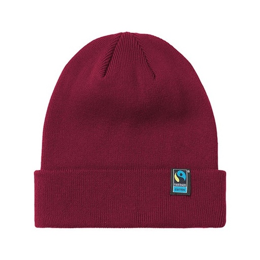 Czapka beanie z bawełny NE93055 - Bordeaux