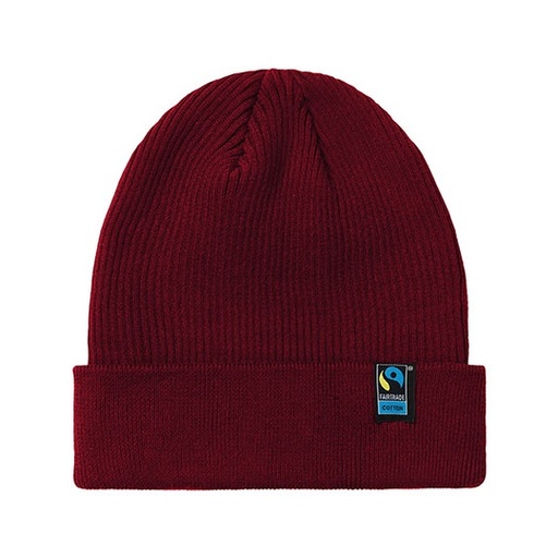 Czapka beanie z wywiniętym mankietem NE93056 - Bordeaux