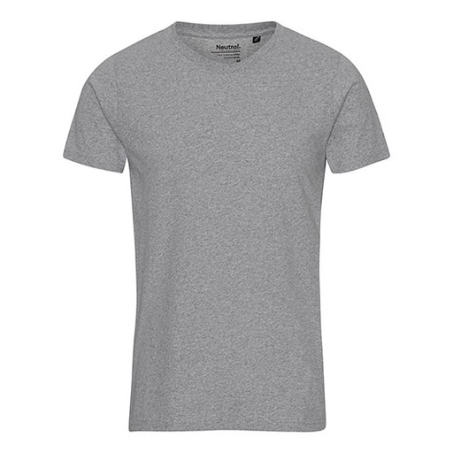 T-shirt Dopasowany Bawełna Poliester NEC61001 - Grey Melange