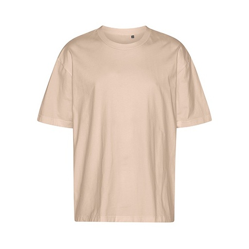 T-Shirt Oversize z Bawełny NET60011 - Sand