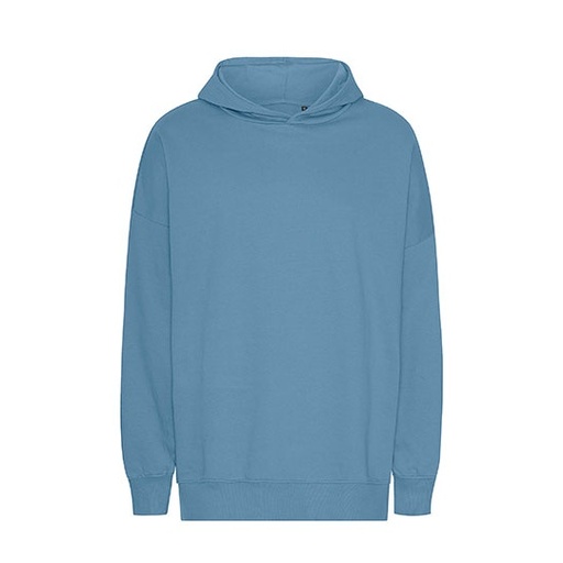 Bluza Oversize z Kapturem NET63111 - Dusty Indigo