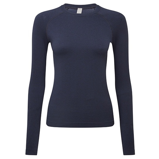 Koszulka Termoaktywna Damska Dopasowana Bezszwowa Oddychająca NN370 - Navy Heather