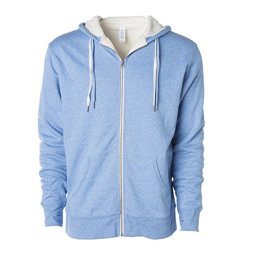 Bluza Unisex z Kapturem Dekatyzowana Frotte Sherpa NP352 - Sky Heather & Natural