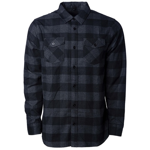 Koszula flanelowa unisex NP500 - Charcoal Heather & Black