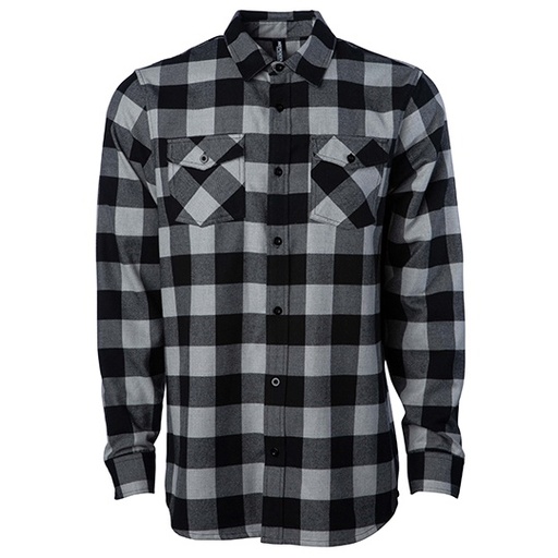 Koszula flanelowa unisex NP500 - Grey Heather & Black