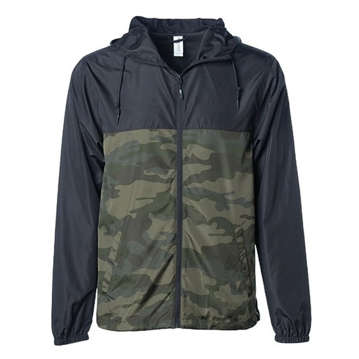 Kurtka Przeciwwiatrowa Unisex Kamuflaz NP700 - Forest Camo & Black