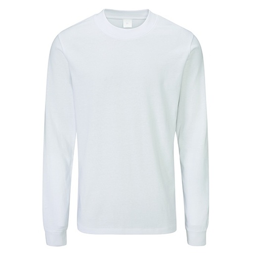 T-Shirt z Dlugim Rekawem Luzny Bawelna Organiczna P06 - White