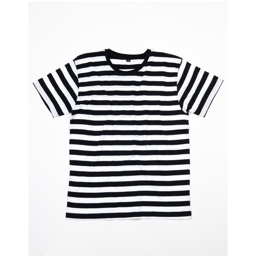 Męski T-shirt w paski P109s - Black & White