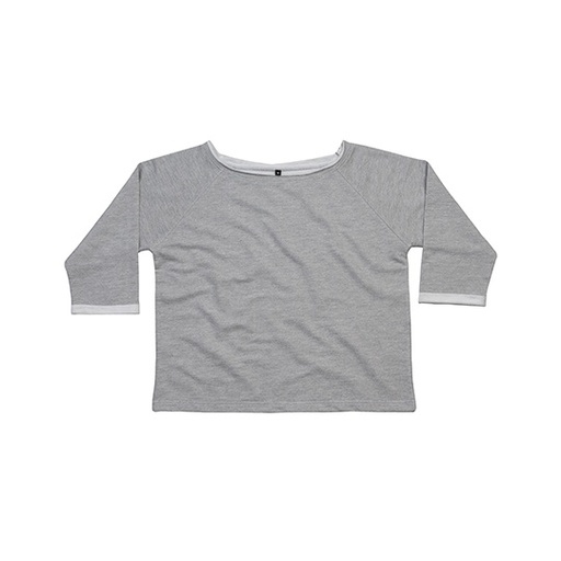 Bluza Oversize Bawełna Organiczna P128 - Heather Grey Melange