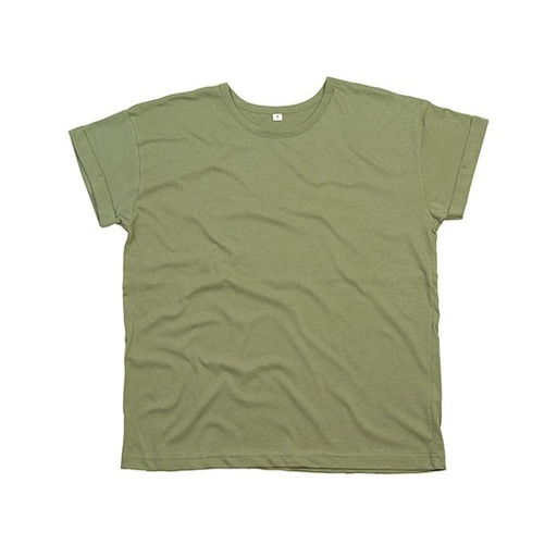 T-shirt Damski Oversize Bawełna Organiczna P193 - Soft Olive