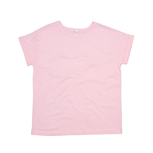 T-shirt Damski Oversize Bawelna Organiczna P193 - Soft Pink
