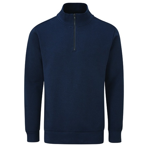 Bluza Unisex Organiczna Bawełna Poliester Zamek 1 4 P197 - Navy