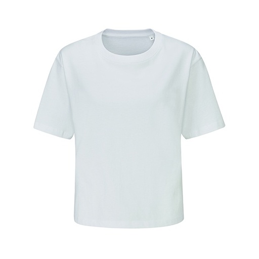 T-shirt Damski Krotki Oversize Bawelna Organiczna P198 - White