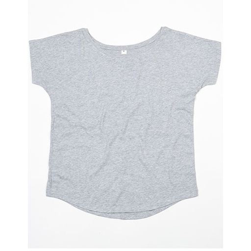 T-shirt Damski Oversize Bawelna Czesana P91 - Heather Grey Melange