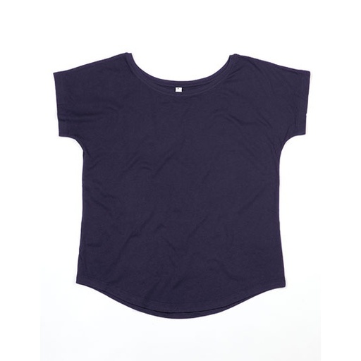 T-shirt Damski Oversize Bawelna Czesana P91 - Navy