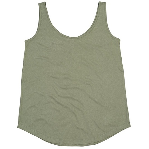 Damska koszulka bez rękawów oversize P92 - Soft Olive