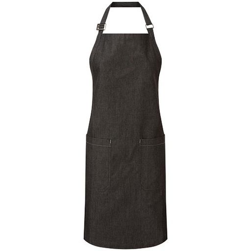 Fartuch denimowy z bawełny organicznej PW113 - Black Denim (ca. Pantone 532C)