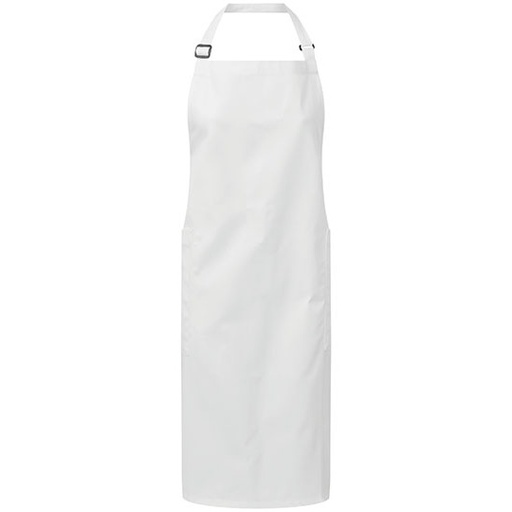 Fartuch Pelny Regulowany Poliester Recykling Bawelna Organiczna PW120 - White