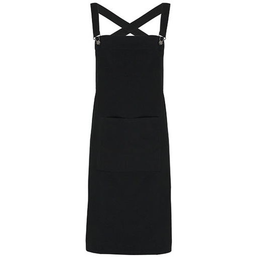 Fartuch baristy z szelkami PW129 - Black (ca. Pantone Black C)