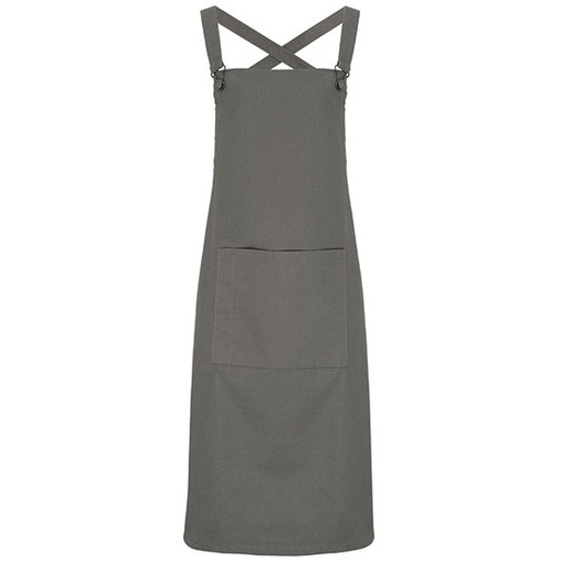 Fartuch Baristy na Szelkach Bawelniany PW129 - Dark Grey (ca. Pantone 431C)