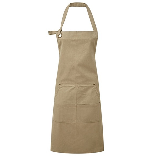 Fartuch bawełniany PW137 - Khaki (ca. Pantone 7536C)