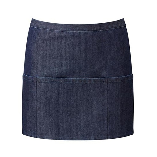 Fartuch krótki z trzema kieszeniami PW155 - Indigo Denim