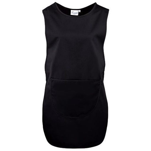 Długi damski fartuch bez rękawów PW172 - Black