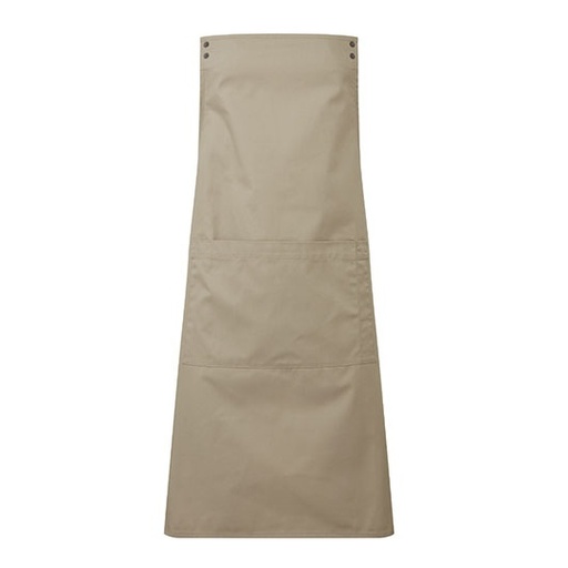 Fartuch Dlugi Poliester Bawelna Recykling PW190 - Khaki (ca. Pantone 7536C)