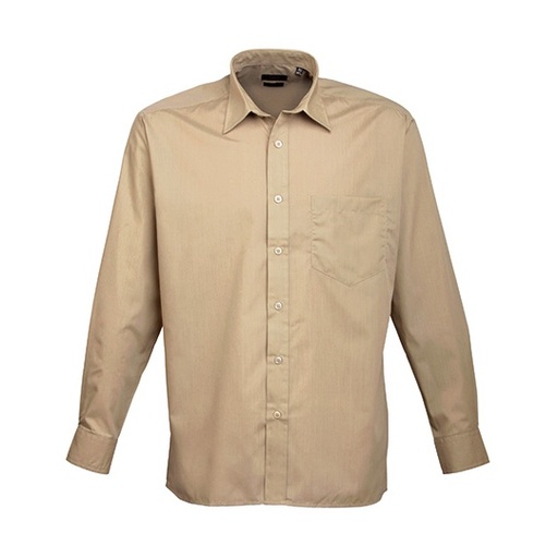 Koszula Klasyczna Popelinowa Latwa Pielegnacja PW200 - Khaki