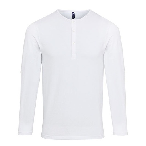 Męska koszulka z długim rękawem PW218 - White